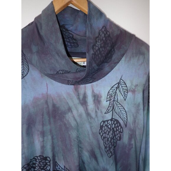 Jude Stuecker Organic Cotton Tunic Gray Blue Handmade Long Sleeve Womens XS Boho - Picture 2 of 6